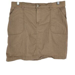 Lee riders womens 8 medium khaki tan mid rise skirt shorts skort pockets